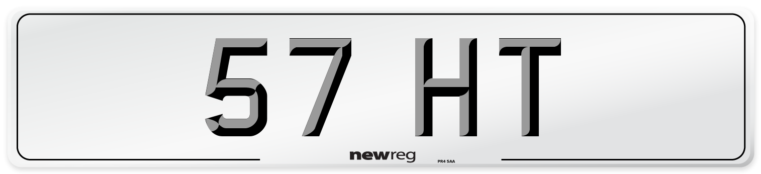 57 HT Number Plate from New Reg